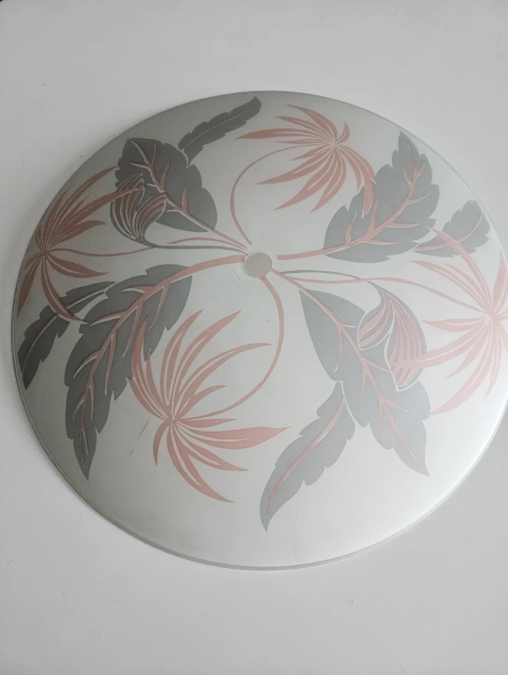 Vintage Mid Century Modern Palm Leaf/Palm Tree Ceiling Flush Mount Light Shade